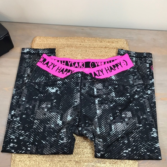 💕 Zumba 💕…Women’s Medium…Black/Gray/Pink Workout Pants!